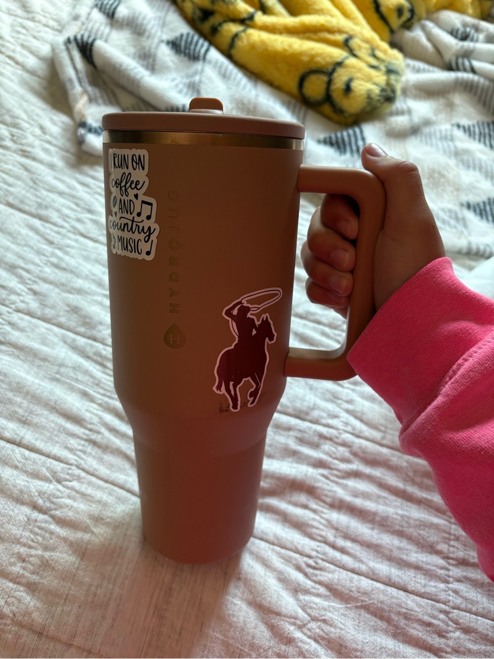 HydroJug Tan Travel Bottle with Handle
